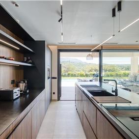 5 bedroom luxury seaside villa with indoor & outdoor pool, near Acharavi, sleeps 10